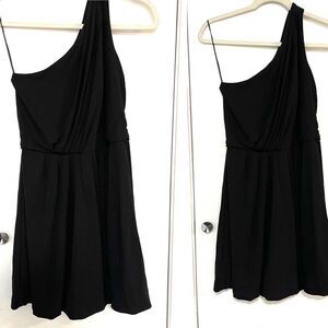 INC one shoulder black dress